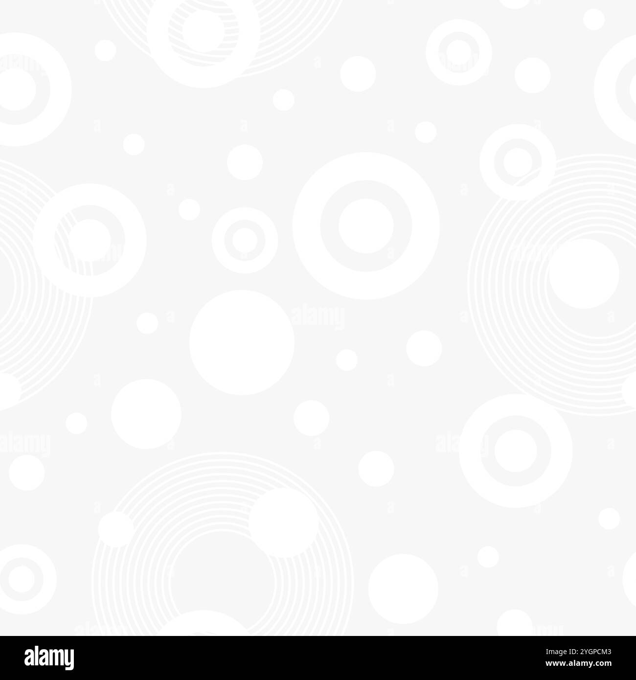 Raster abstract white seamless circles pattern on grey background Stock ...