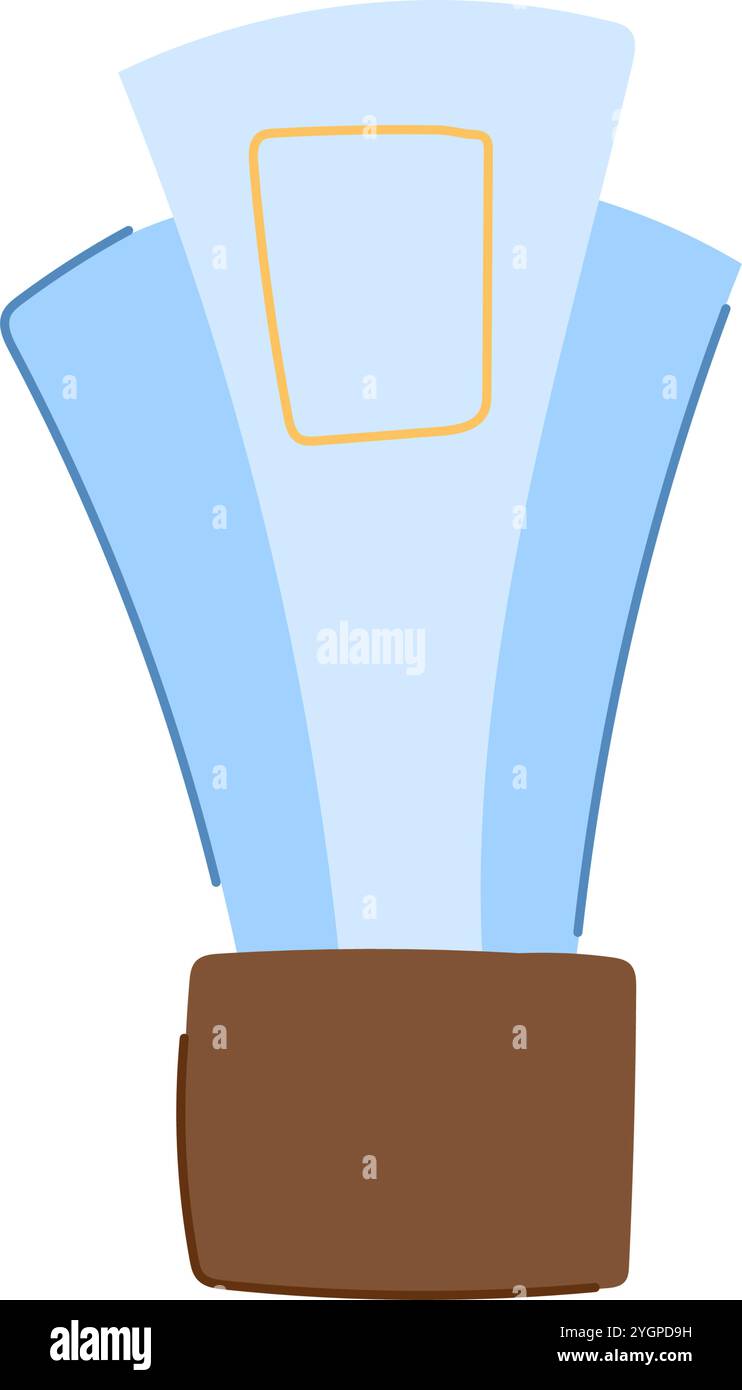 achievement glass trophy cartoon vector illustration Stock Vector Image ...