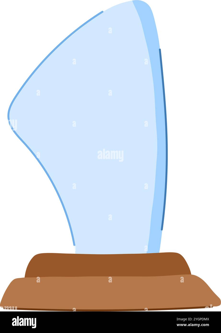 recognition glass trophy cartoon vector illustration Stock Vector Image ...