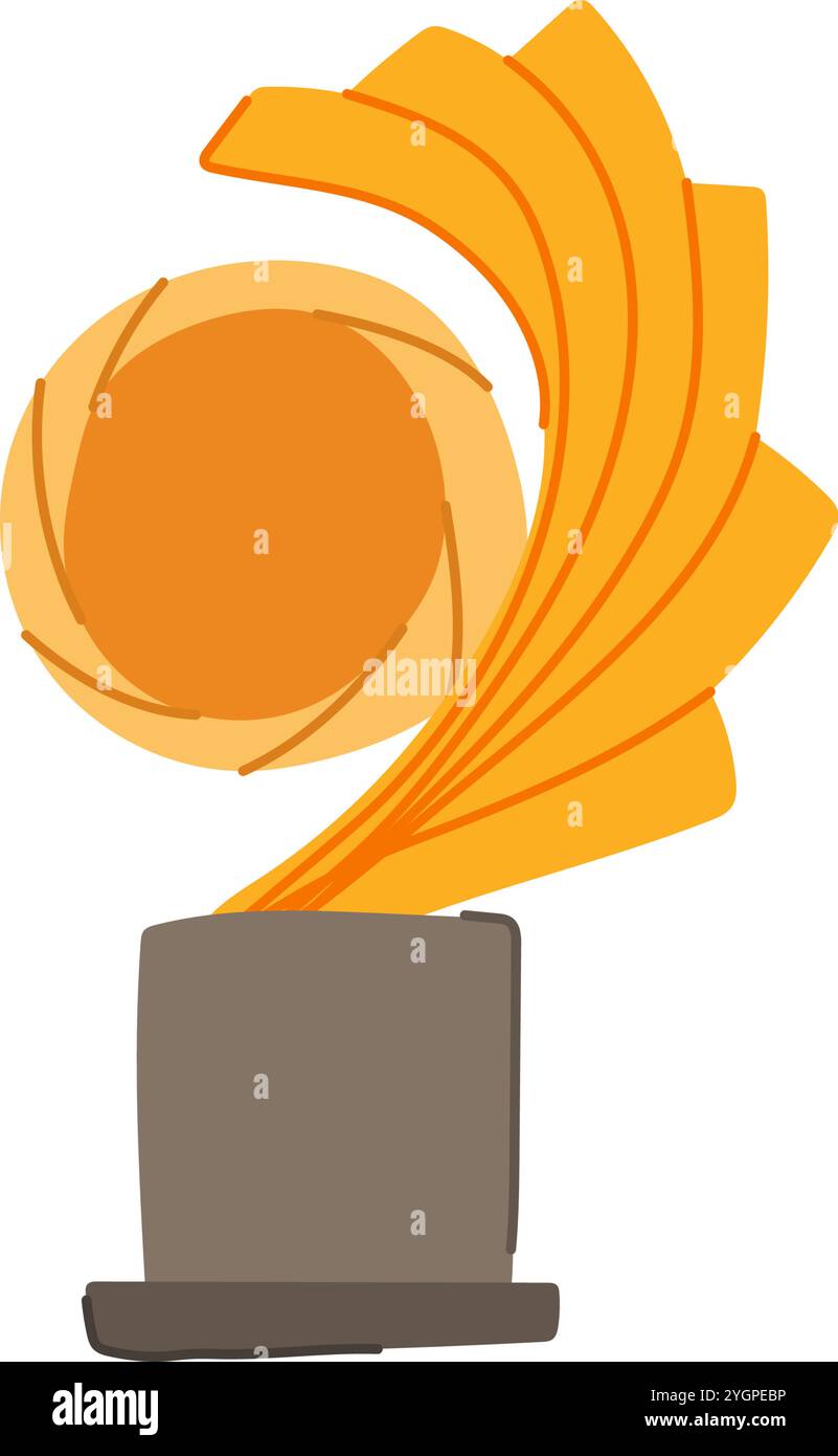 award gold trophy cartoon vector illustration Stock Vector Image & Art ...