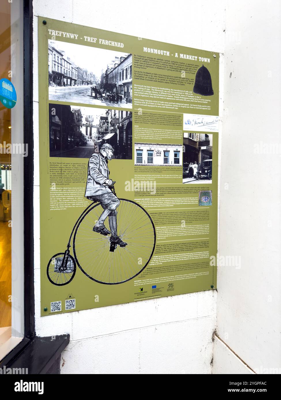 Now also know as Bee Town. The town of Monmouth in South Wales has become a haven for insect wildlife with roadside verges being left uncut - Smartphone Captured Stock Image