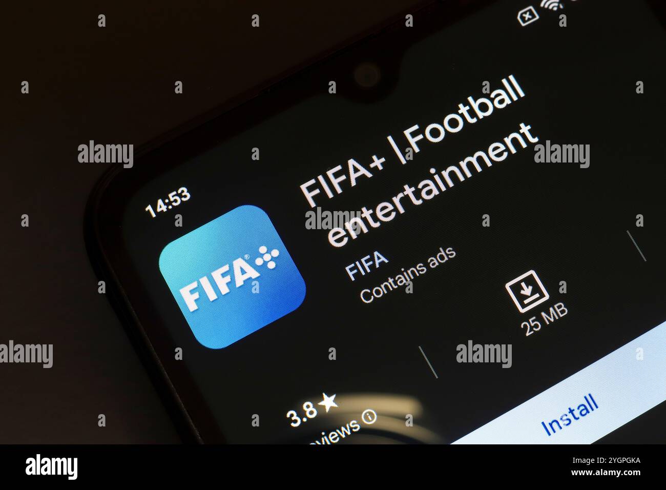 November 8, 2024, Brazil. In this photo illustration, the FIFA+ (Plus ...