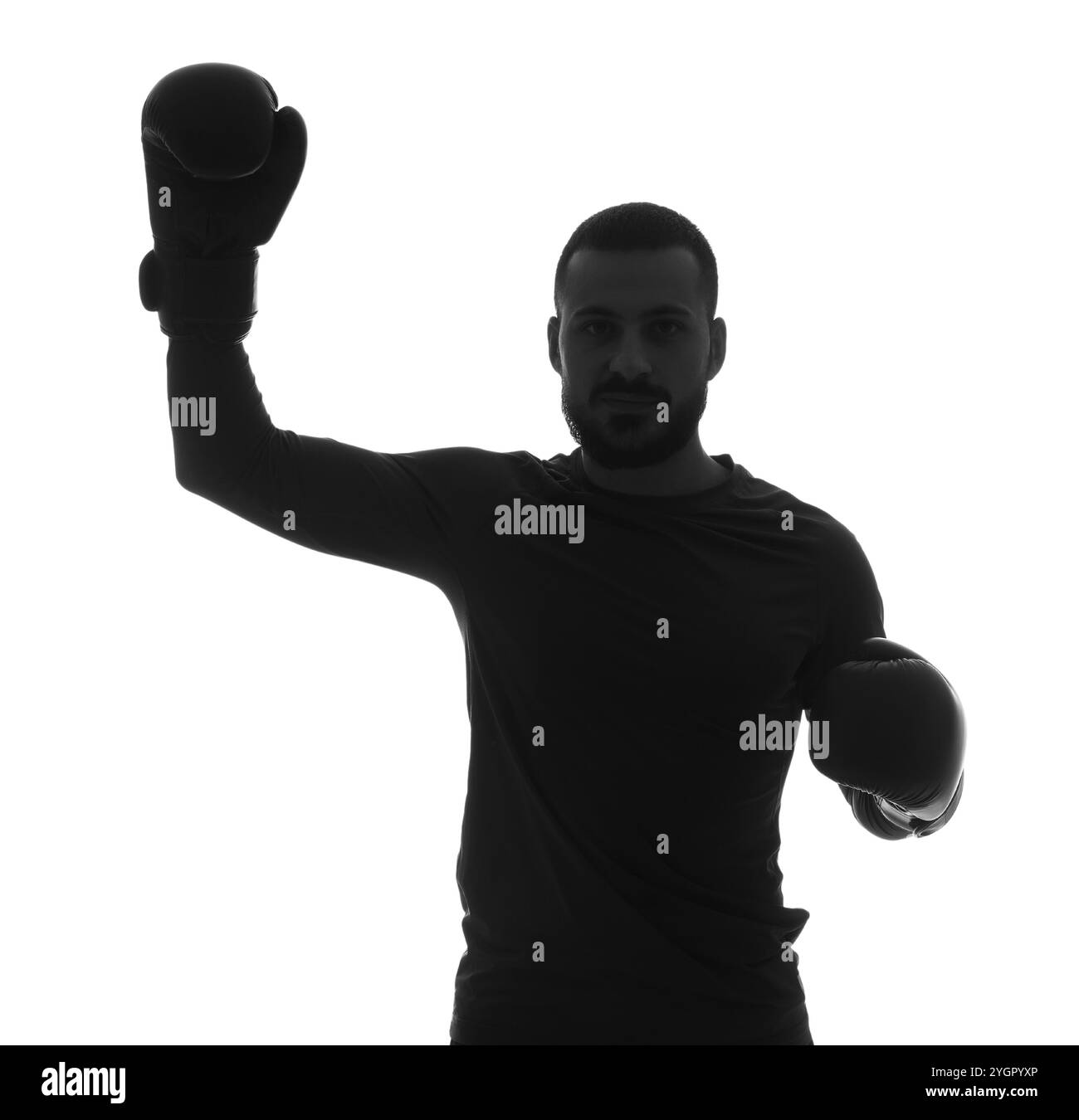 Black white silhouette slim fit hi-res stock photography and images - Alamy