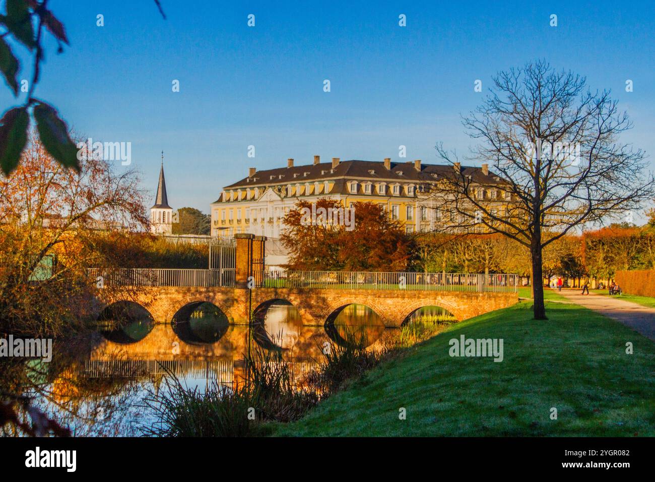 Baroque Palace with Reflecting Pool on a Sunny Day Stock Photo - Alamy