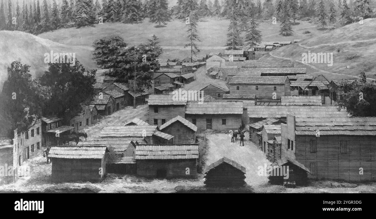 Hangtown now Placerville California 1850 Stock Photo