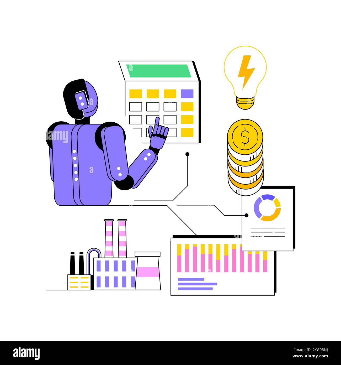 AI-Backed Energy Pricing abstract concept vector illustration Stock ...