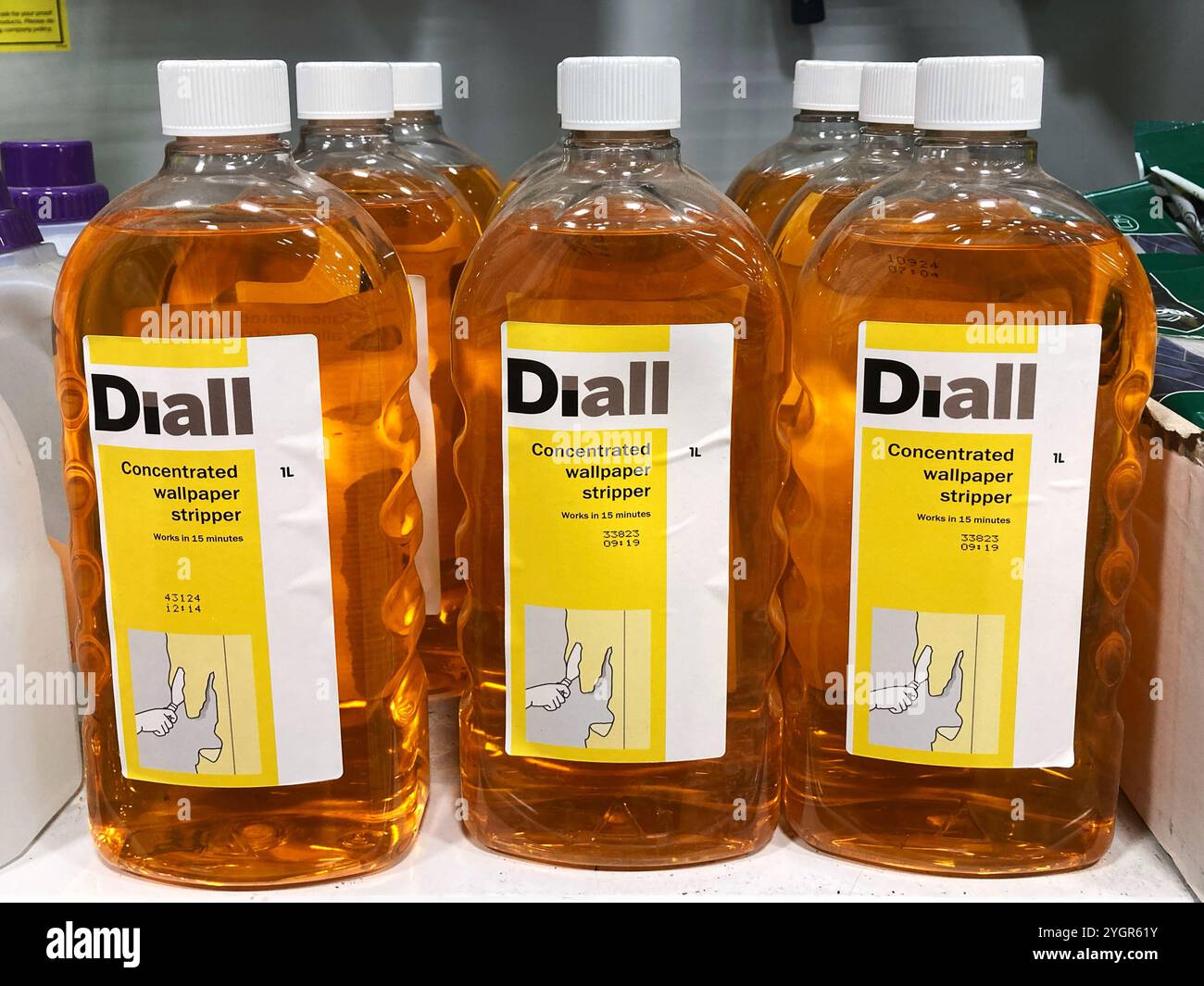 Wallpaper stripper for sale at the local DIY store - Smartphone Captured Stock Image