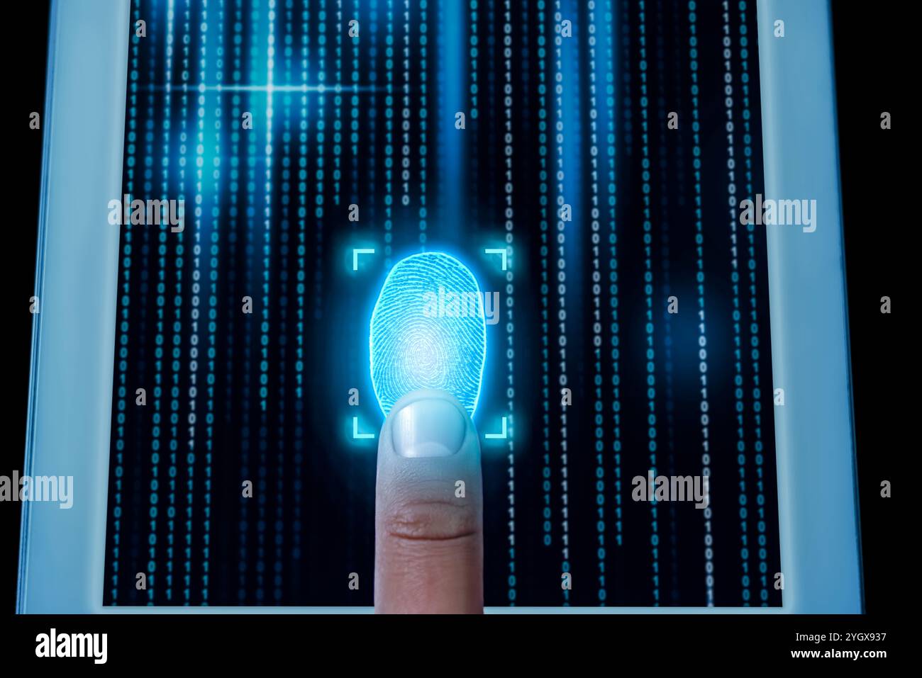 Using fingerprint scanner interface hi-res stock photography and images ...
