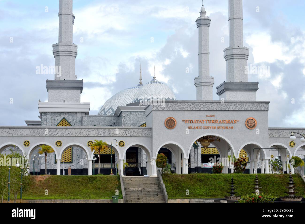 Mosque Hidayaturrahman Islamic Center Nunukan Indonesia Stock Photo 