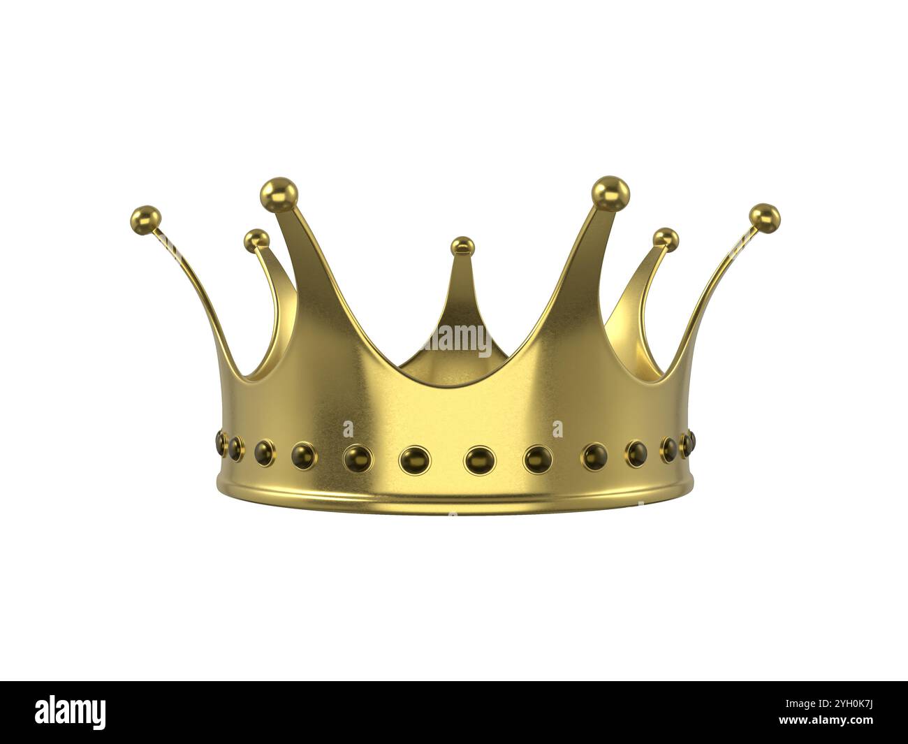 3d render golden crown icon hi-res stock photography and images - Alamy