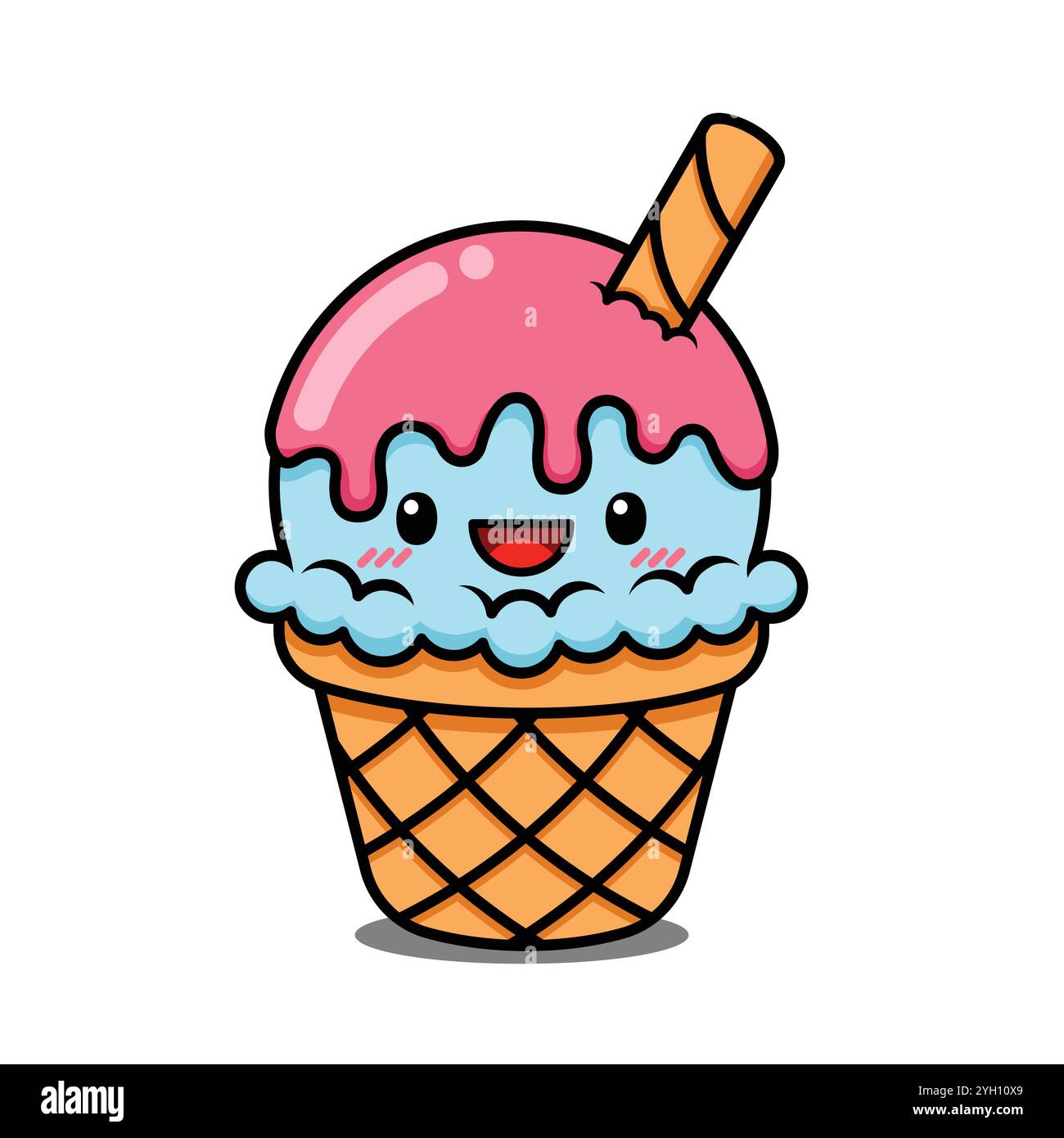 Ice cream kawaii character Stock Vector Images - Alamy