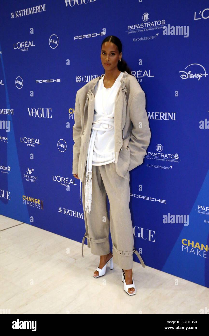 Fashion model CINDY BRUNA attends at Vogue conference in Athens.Vogue Greece presents the third edition of Vogue Change Makers at the Athens Concert Hall. Stock Photo