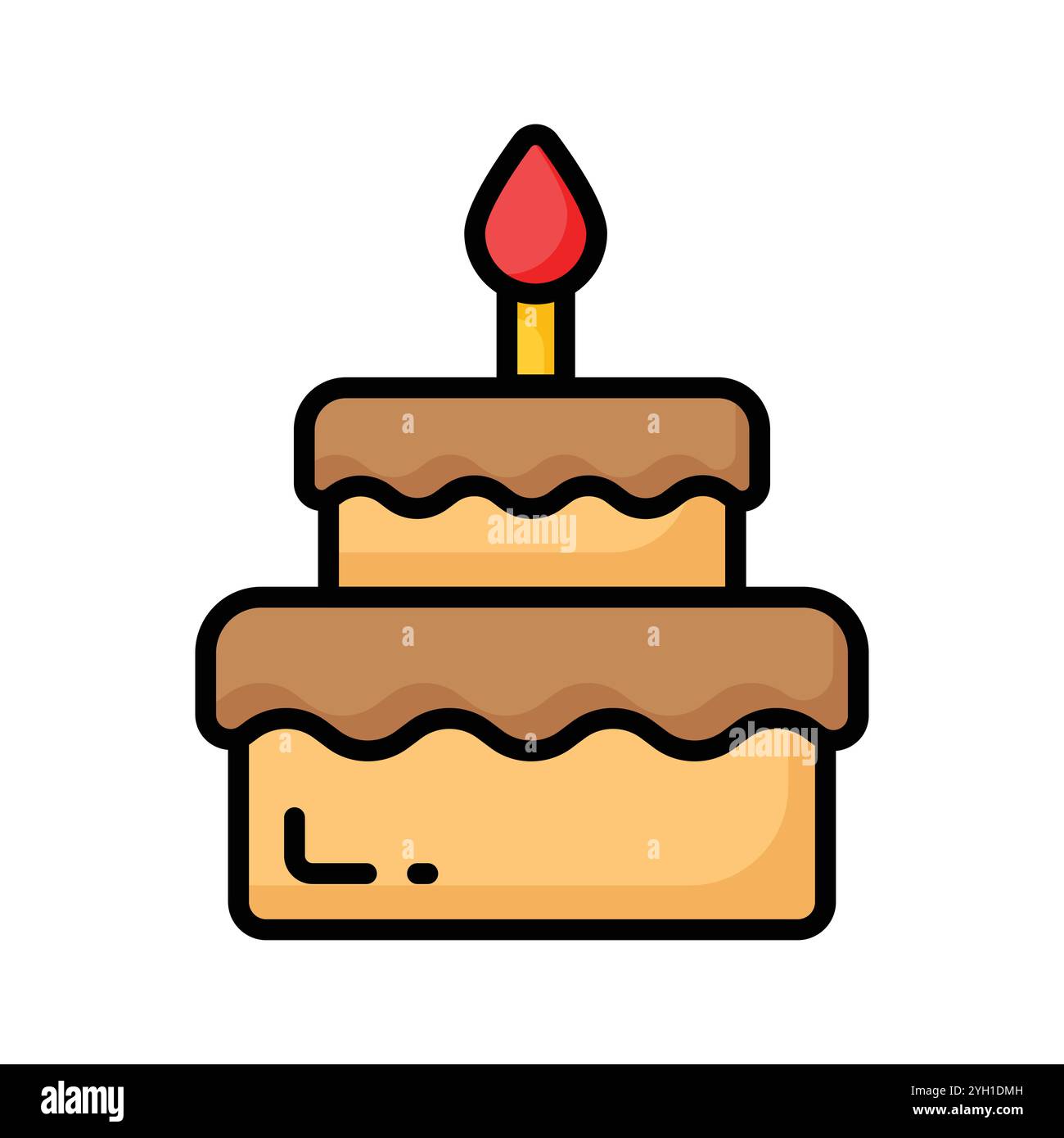 Champagne chocolate cake Stock Vector Images - Alamy