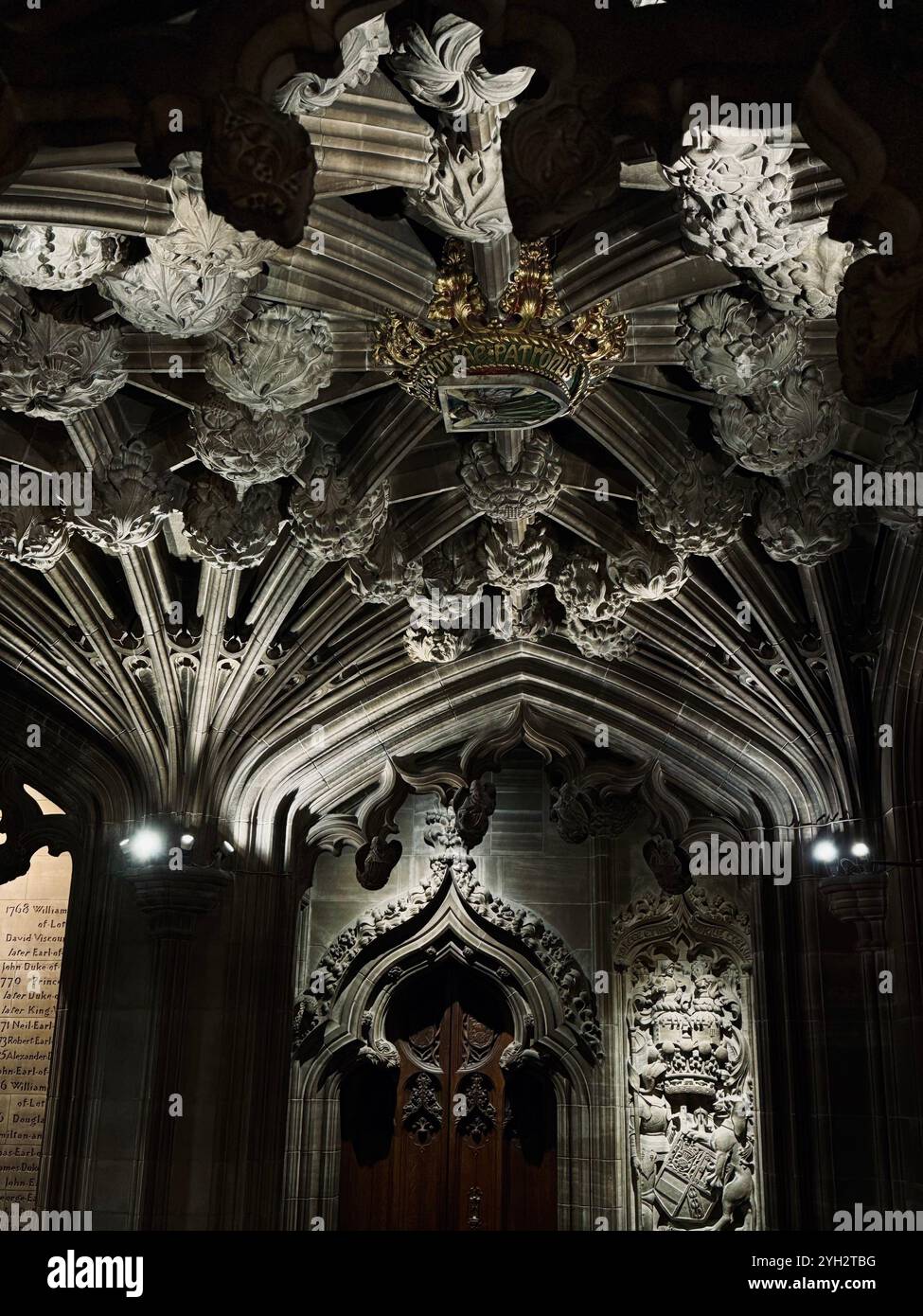 'The grand interior of a historic cathedral, showcasing elegant arches' - Smartphone Captured Stock Image