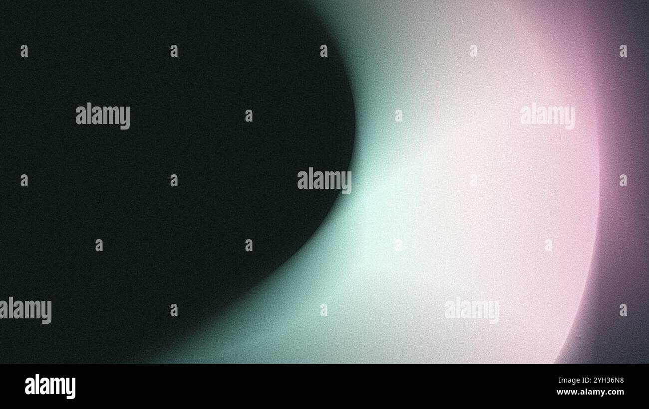 Abstract blurred light grainy color gradient wave on black background ...