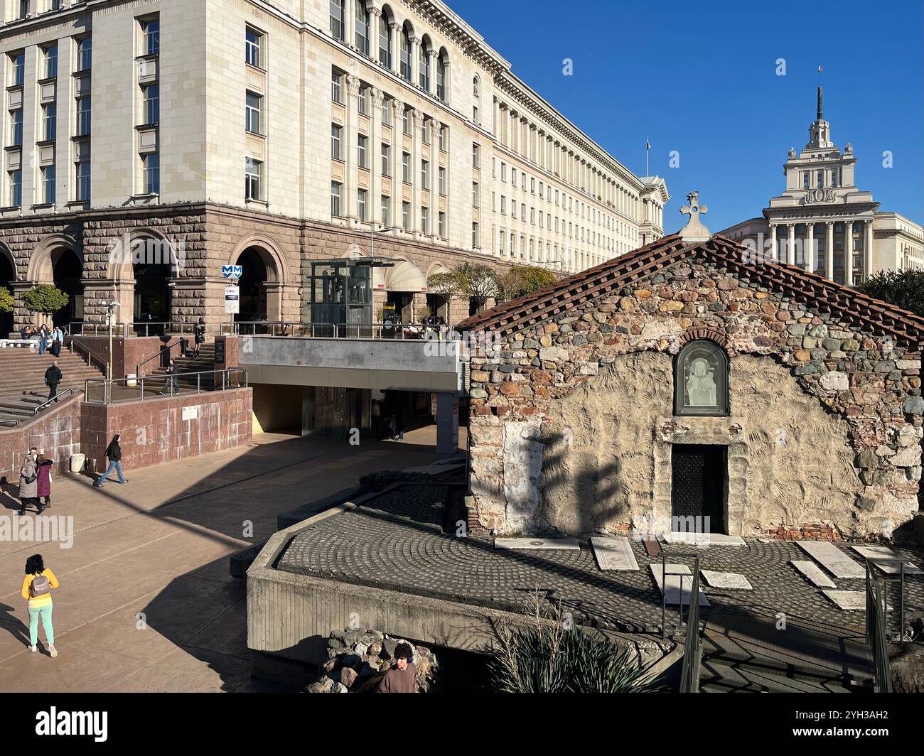 The Church of St Petka of the Saddlers in downtown Sofia Bulgaria, Eastern Europe, Balkans, EU - Smartphone Captured Stock Image
