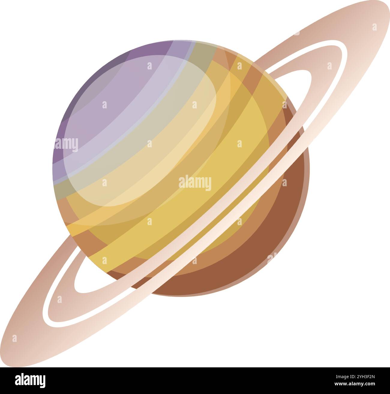 Majestic saturn spins in our solar system with asteroid rings, showcasing cosmic beauty. Explore space wonders with this mesmerizing image Stock Vector