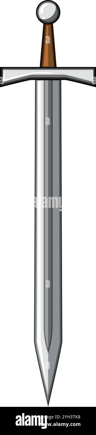 archaeology viking sword cartoon vector illustration Stock Vector Image ...
