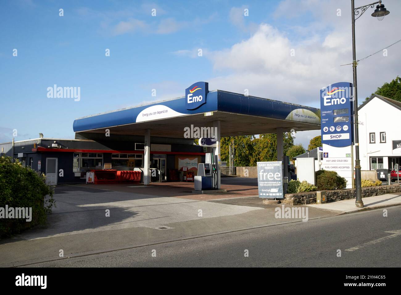 emo petrol station ballinrobe, county mayo, republic of ireland Stock Photo