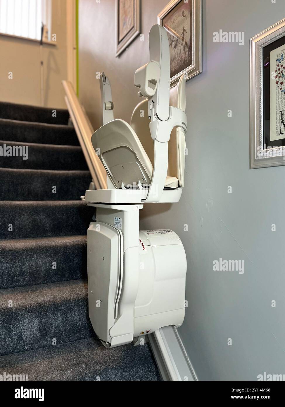 A stairlift in a house - Smartphone Captured Stock Image