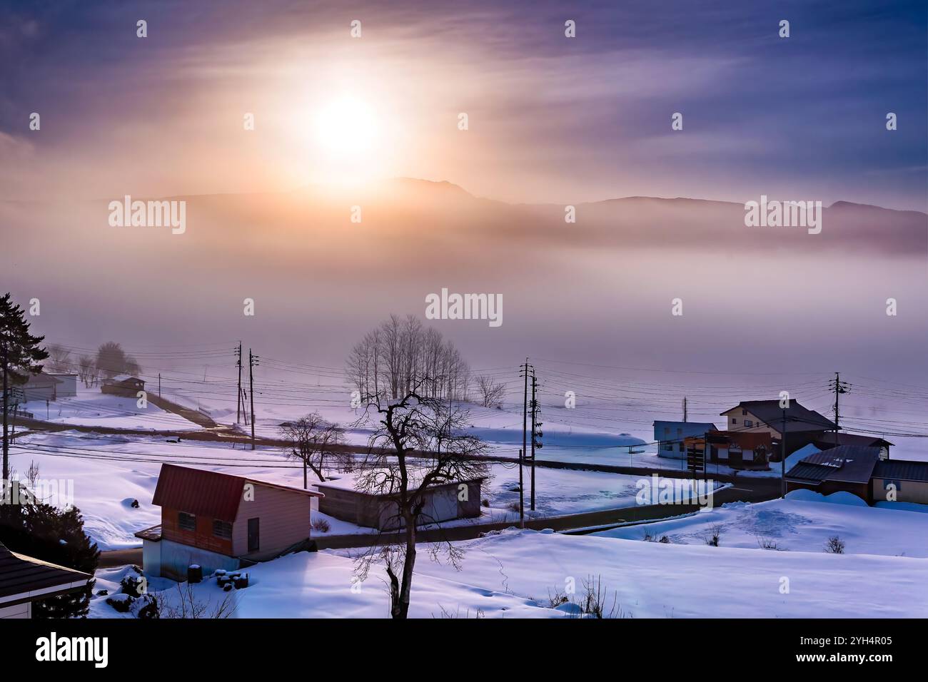 Beautiful sunrise ski resort hi-res stock photography and images - Alamy