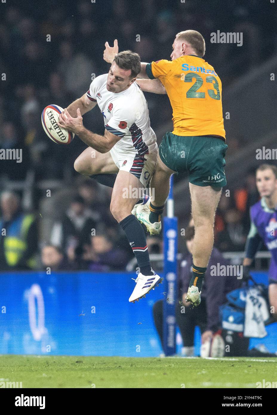 Twickenham, UK. 09th Nov, 2024. during the International Friendly match between England and Australia at Twickenham Stadium, Twickenham, United Kingdom on 9 November 2024. Photo by Steve Ball. Editorial use only, license required for commercial use. No use in betting, games or a single club/league/player publications. Credit: UK Sports Pics Ltd/Alamy Live News Stock Photo