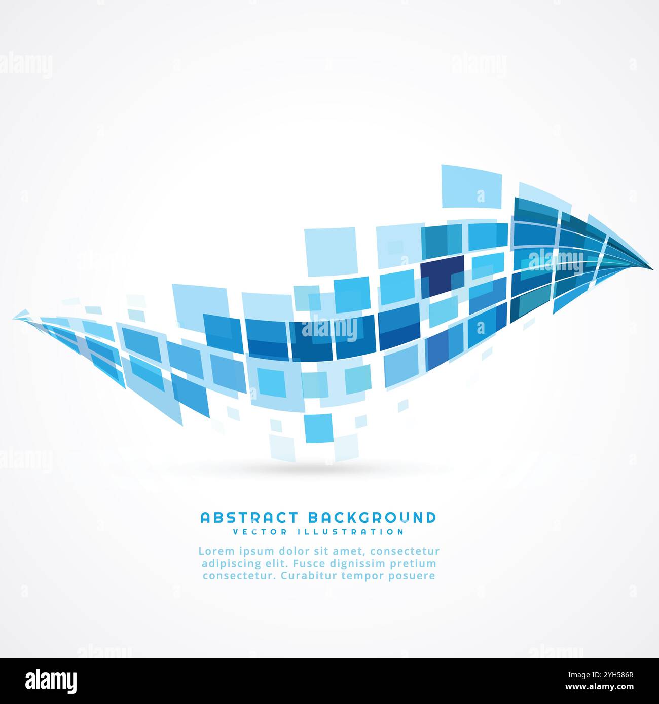 abstract blue mosaic wave Stock Vector Image & Art - Alamy