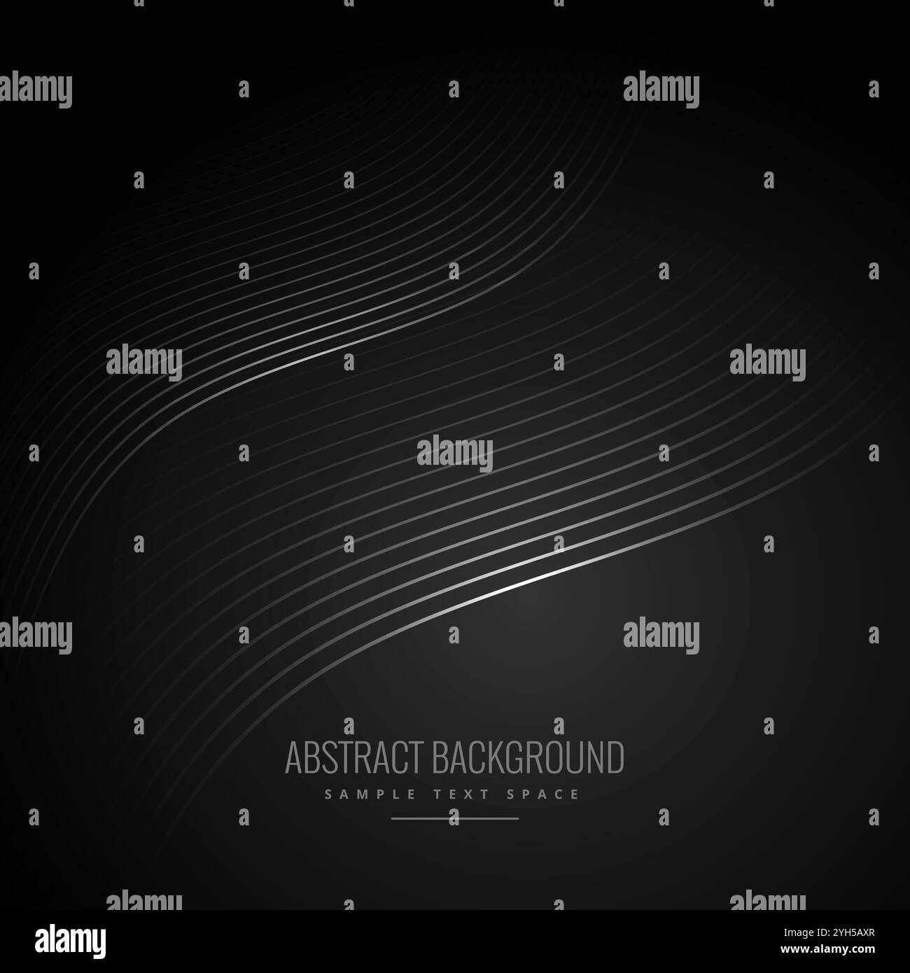 abstract black background with wave lines Stock Vector Image & Art - Alamy