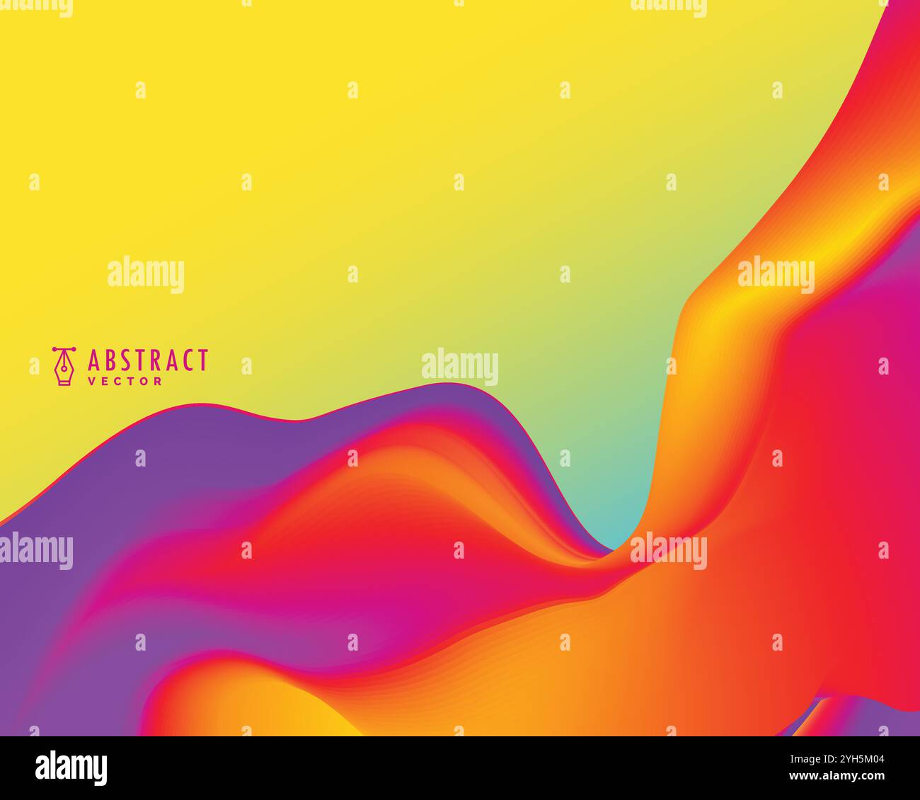 smooth vibrant wave abstract background design Stock Vector Image & Art ...