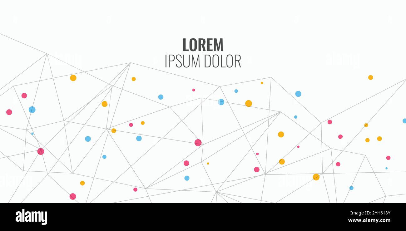 White data connection lines dots Cut Out Stock Images & Pictures - Alamy