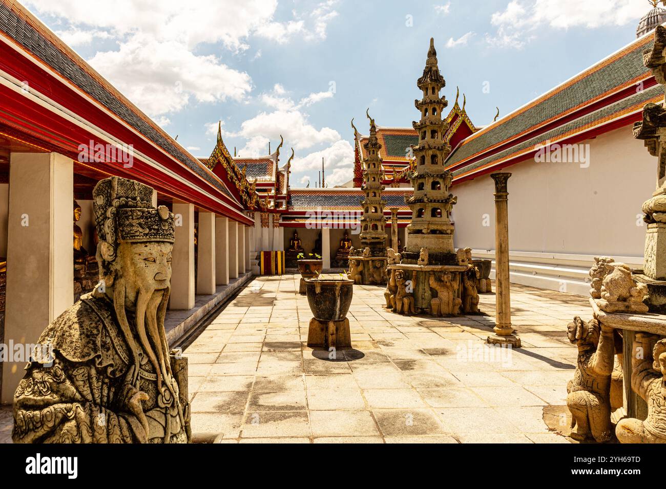 Stunning Architecture of the Grand Palace, Bangkok Stock Photo