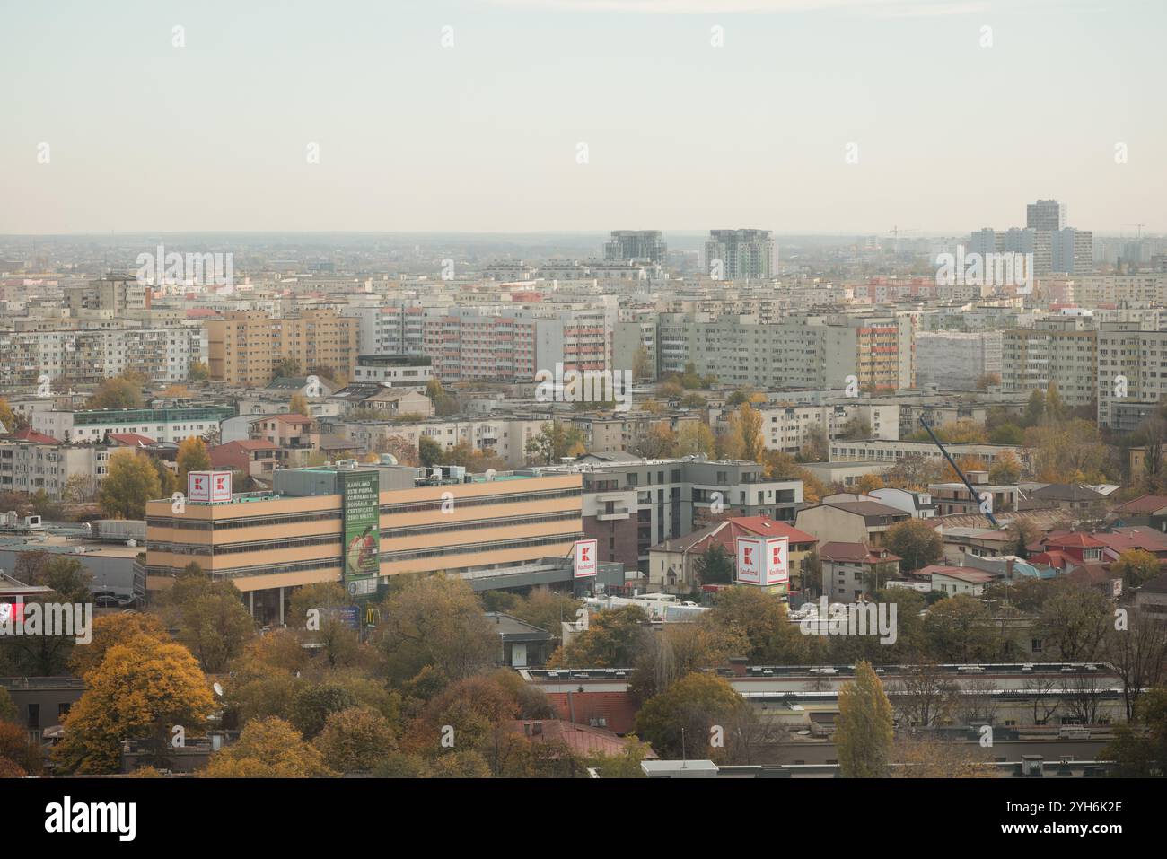 Bucharest, Romania - November 4, 2024: Overview of Floreasca area in ...