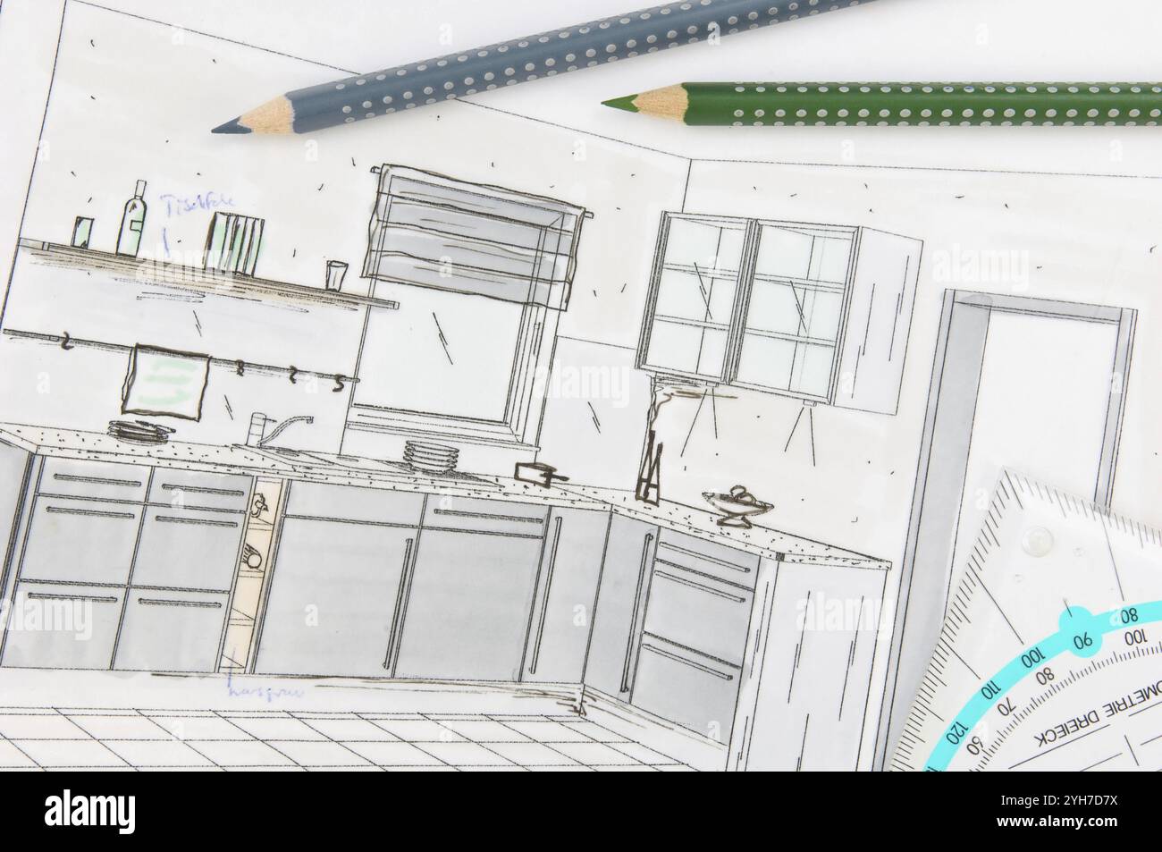 Kitchen planning design concept hi-res stock photography and images - Alamy