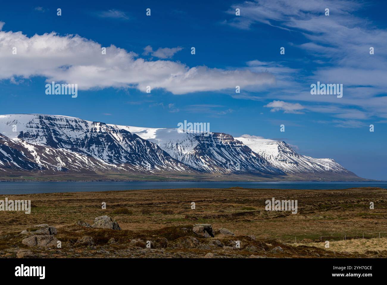 Roadside Skagafjörður Stock Photo