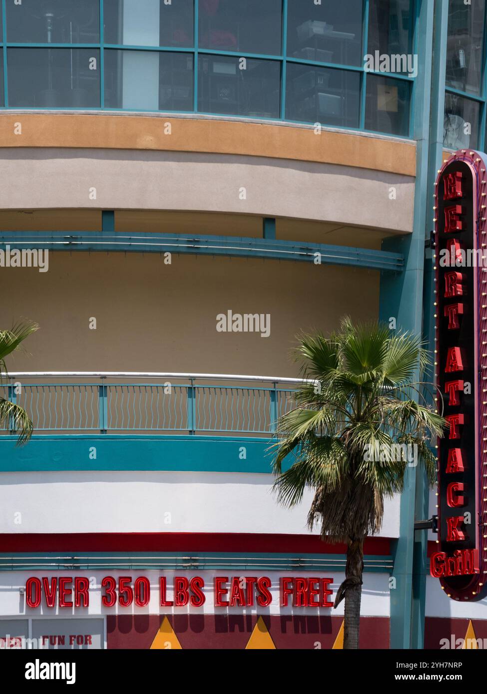 LAS VEGAS.NEVADA, USA - JUNE O3, 2013:  Sign outside the Heart Attack Grill restaurant in Downtown Las Vegas Stock Photo
