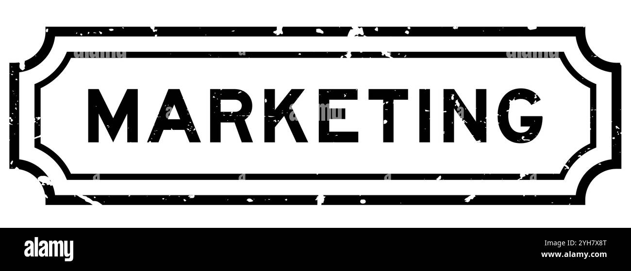 Grunge black marketing word rubber seal stamp on white background Stock ...