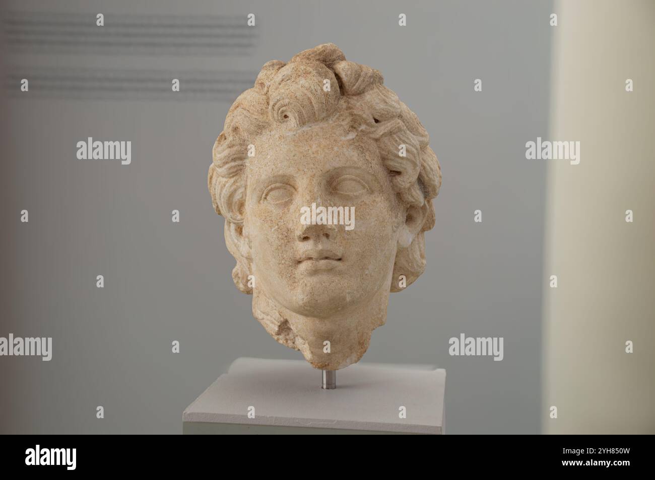 Portrait Statue Of Alexander The Great In Archeological Museum Limenas 