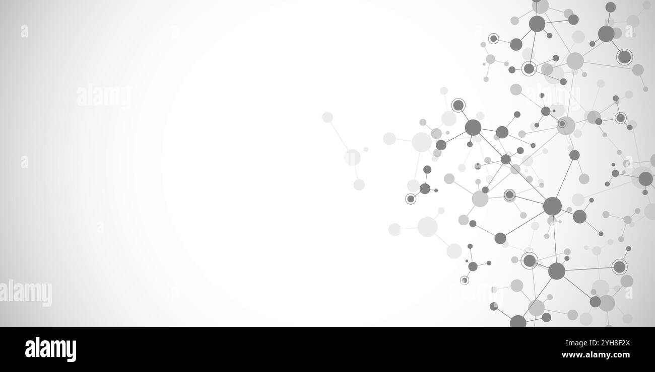 Vector illustration of molecular structure and genetic engineering ...