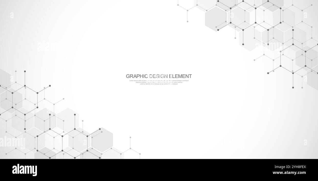 Abstract geometric background with hexagons pattern. The design element ...