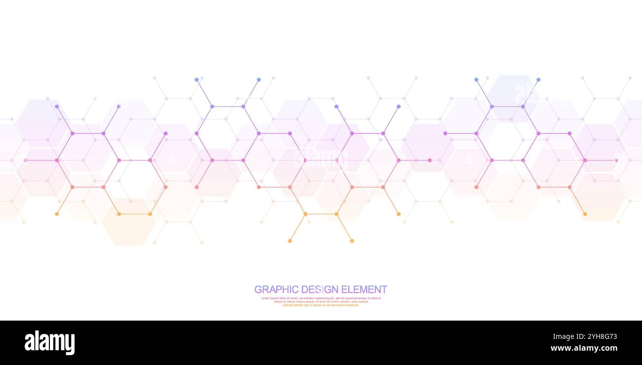 Abstract geometric background with hexagons pattern. The design element ...