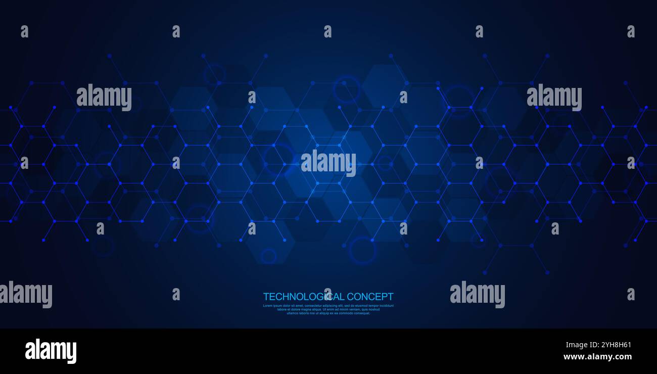 Abstract geometric background with hexagons pattern. The design element ...