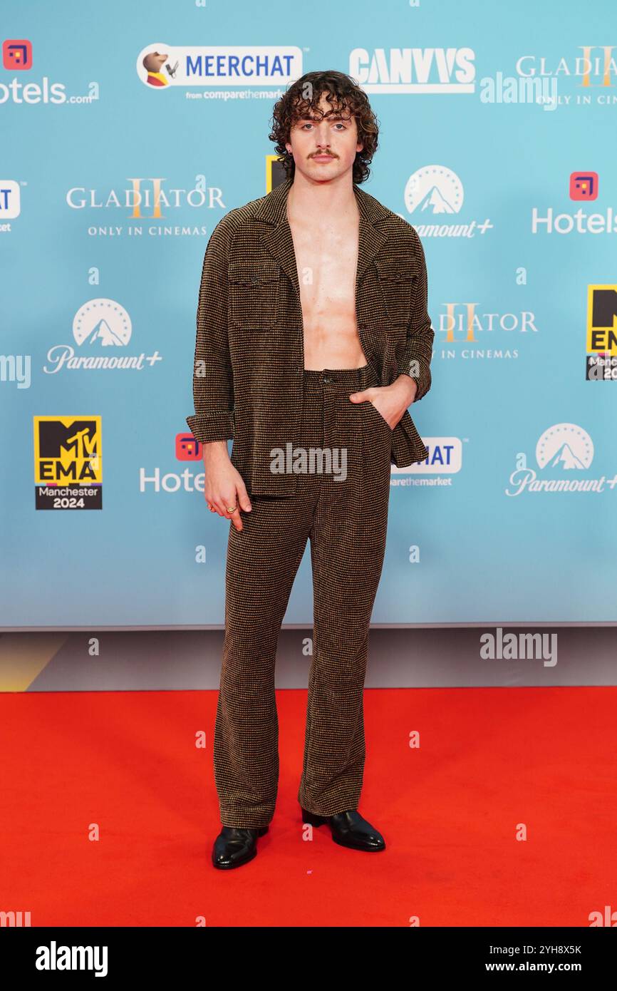 Benson Boone attending the MTV Europe Music Awards 2024 at the CoOp