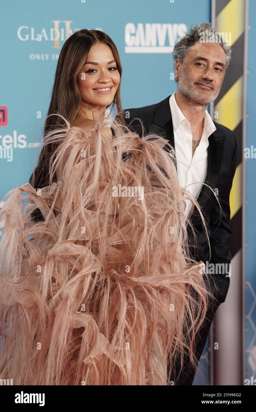 Rita Ora and Taika Waititi attending the MTV Europe Music Awards 2024