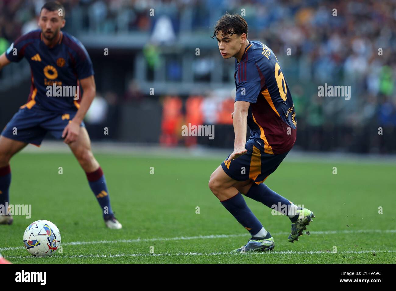 Rome, Italy 10.11.2024 : Niccolo Pisilli of Roma during Italian ...