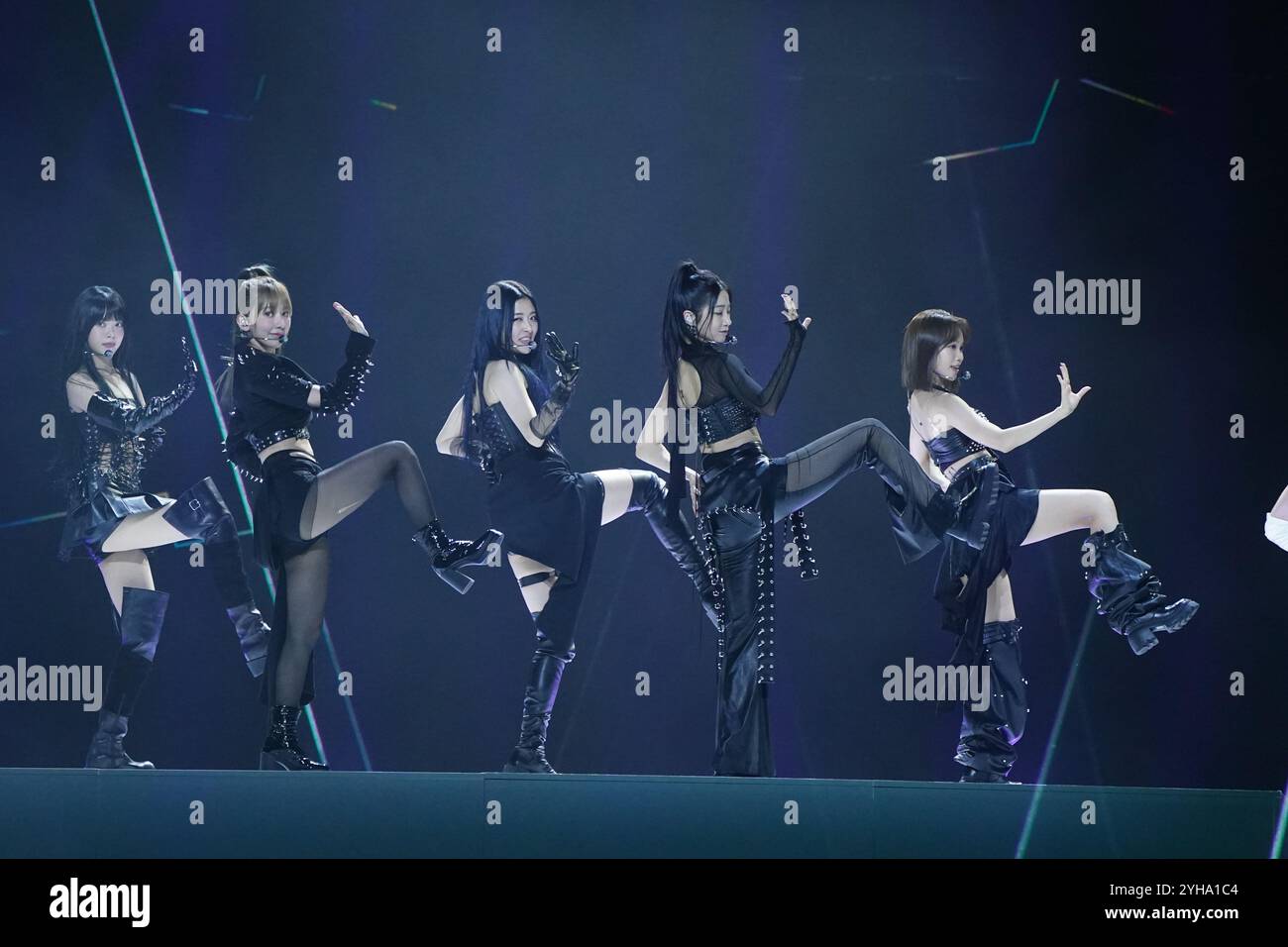 South Korean band Le Sserafim perform on stage at the MTV Europe Music