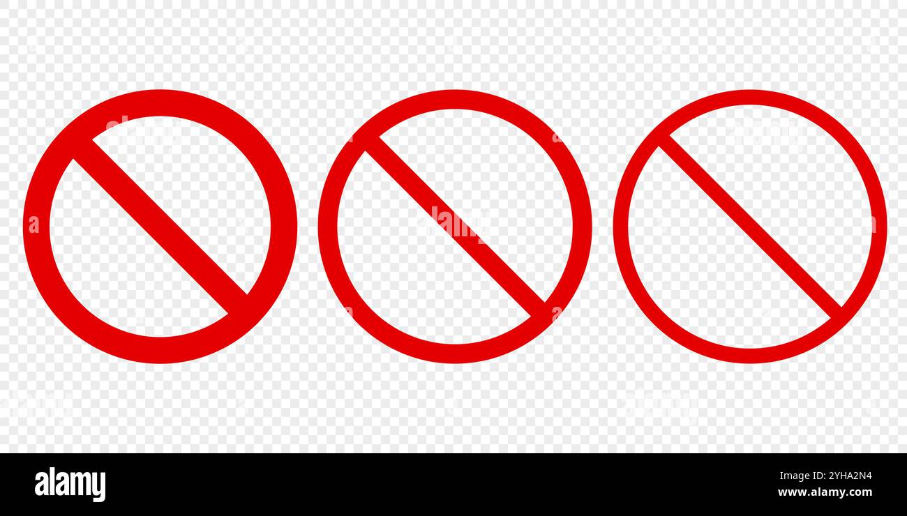Prohibited icon set. Prohibition symbols vector Stock Vector Image ...