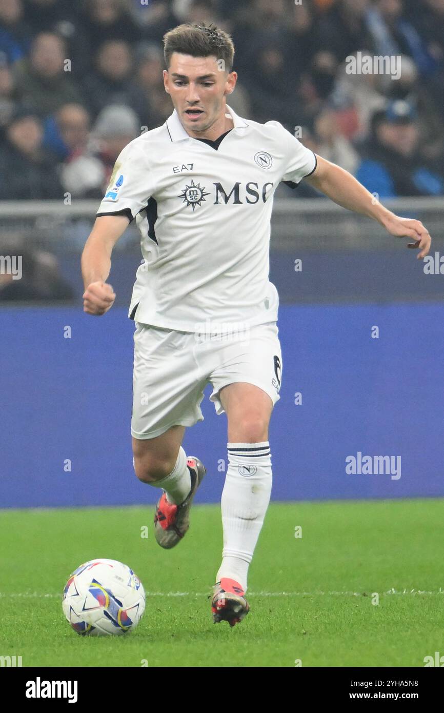 Milano, Italy, 10 November ,2024  Billy Gilmour  of SSC Napoli  in action   during the Serie A Eniilive between  FC Internazionale vs SSC Napoli :Agostino Gemito/ Alamy Live News Stock Photo