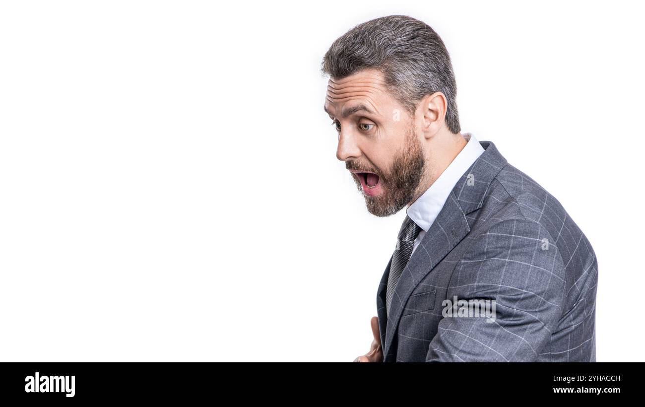 Successful leadership lead business to success. Indignant CEO ...