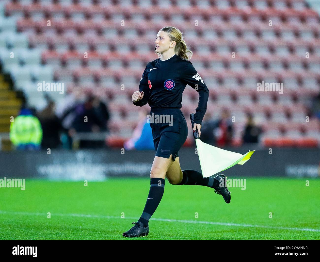 Leigh Sports Village Stadium, UK. 10th Nov, 2024. 4th referee during ...