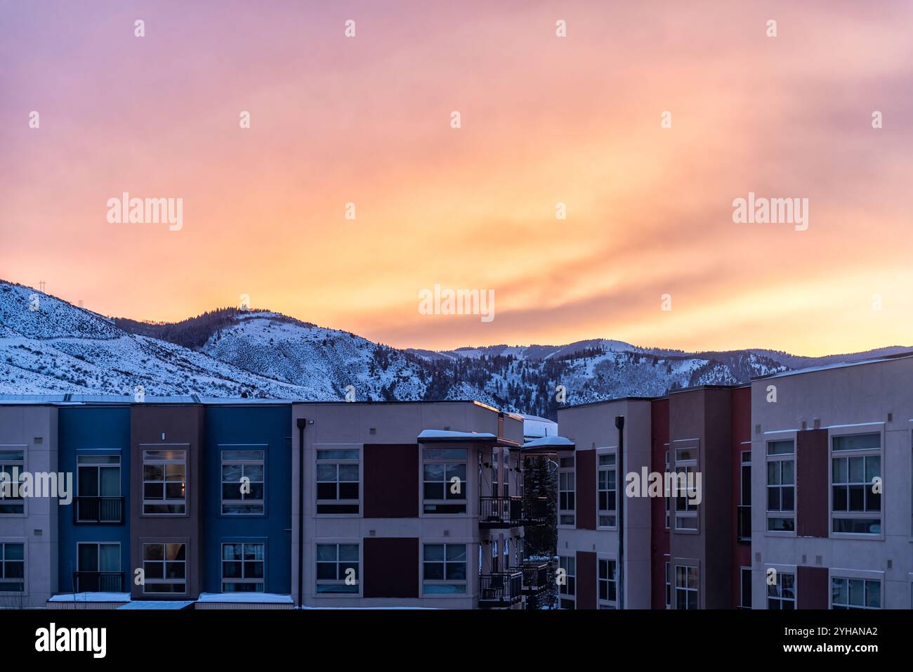 Curated visual reference: Gallery Detail: Avon Colorado Small Town Mountain In Winter Snow View Of